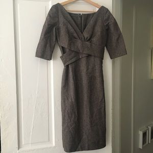 Alexander McQueen Brown Tweed Dress